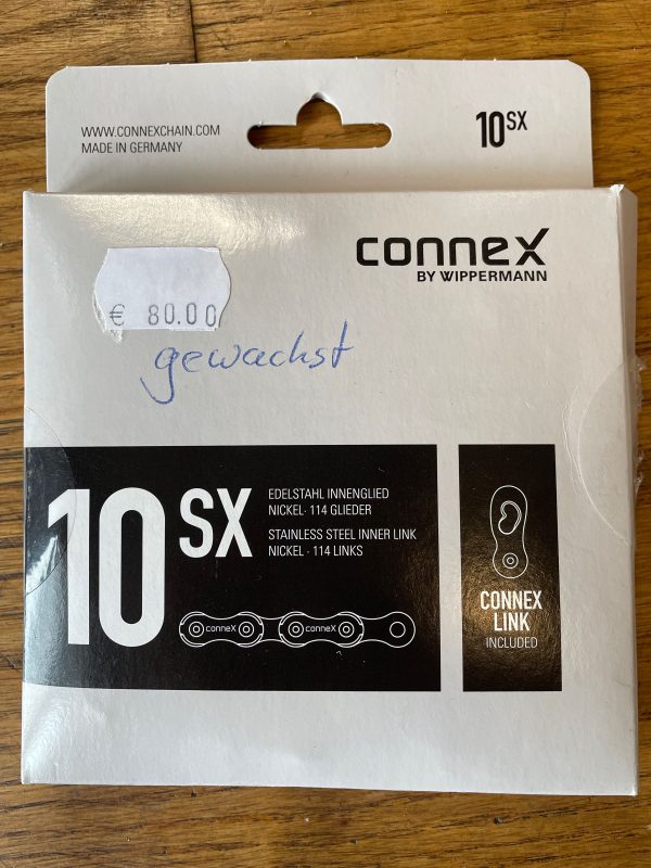 Connex SX Edelstahl Kette 10f. 114Z., gewachst mit Silca Secret Chain Blend